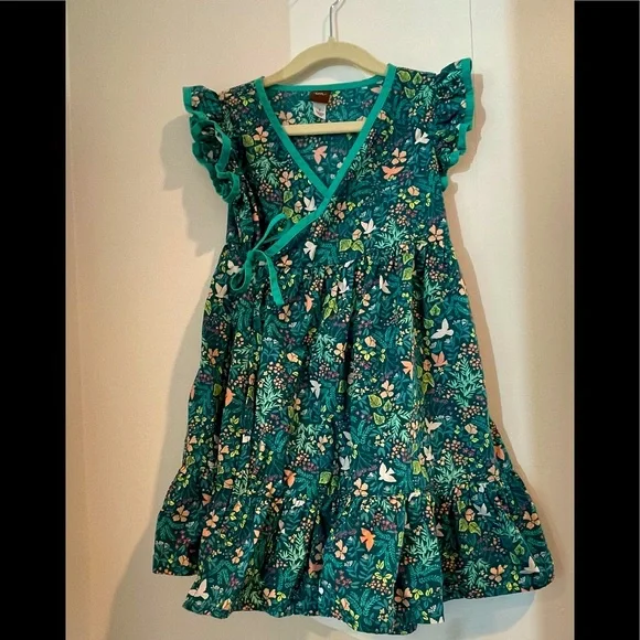 Tea Collection | Dresses | Beautiful Dark Green Print Dress Great Condition  Size 5 Tea Collection | Poshmark